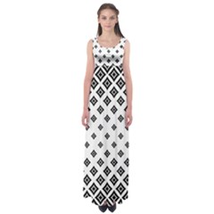 Concentric Halftone Wallpaper Empire Waist Maxi Dress