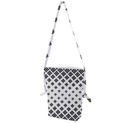 Concentric Halftone Wallpaper Folding Shoulder Bag by Alisyart