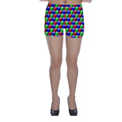 Colorful Prismatic Rainbow Skinny Shorts