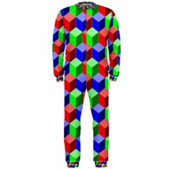 Colorful Prismatic Rainbow Onepiece Jumpsuit (men) 