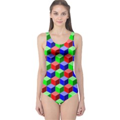 Colorful Prismatic Rainbow One Piece Swimsuit