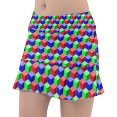 Colorful Prismatic Rainbow Tennis Skirt