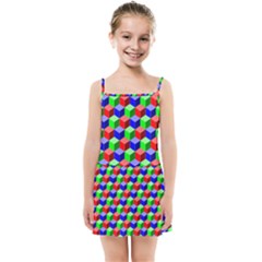 Colorful Prismatic Rainbow Kids  Summer Sun Dress