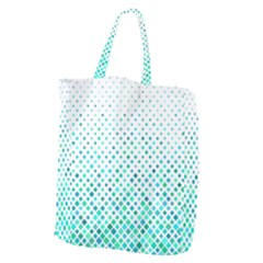 Diagonal Square Cyan Element Giant Grocery Tote by Alisyart