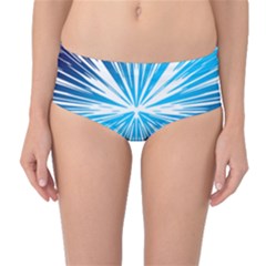 Color Blue Background Structure Mid-waist Bikini Bottoms