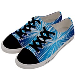 Color Blue Background Structure Men s Low Top Canvas Sneakers by Alisyart