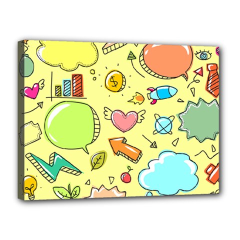 Cute Sketch Child Graphic Funny Canvas 16  X 12  (stretched)