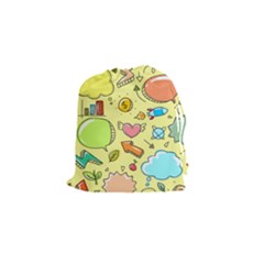 Cute Sketch Child Graphic Funny Drawstring Pouch (small) by Alisyart