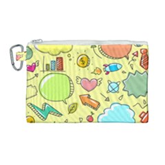 Cute Sketch Child Graphic Funny Canvas Cosmetic Bag (large) by Alisyart