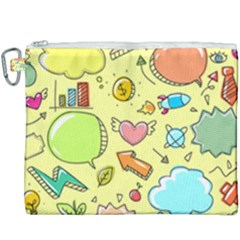 Cute Sketch Child Graphic Funny Canvas Cosmetic Bag (xxxl)