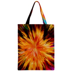 Color Background Structure Lines Rainbow Paint Zipper Classic Tote Bag by Alisyart