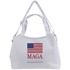 Maga Make America Great Again With Usa Flag Double Compartment Shoulder Bag by snek