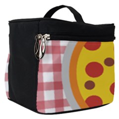 Pizza Table Pepperoni Sausage Make Up Travel Bag (small) by Pakrebo