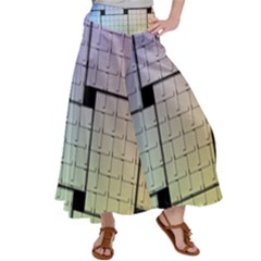 Construction Rectangle Steel Metal Satin Palazzo Pants by Pakrebo