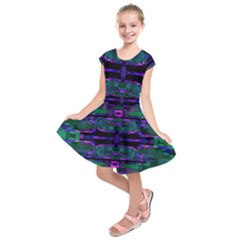 Abstract Pattern Desktop Wallpaper Kids  Short Sleeve Dress by Pakrebo