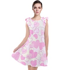Valentine Background Hearts Bokeh Tie Up Tunic Dress by Pakrebo