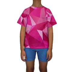 Pattern Halftone Geometric Kids  Short Sleeve Swimwear