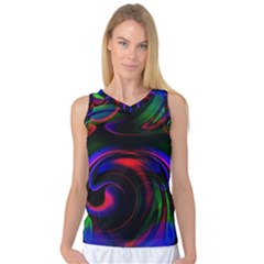 Swirl Background Design Colorful Women s Basketball Tank Top by Pakrebo