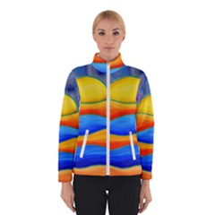 Paint Painting Landscape Scene Winter Jacket by Pakrebo