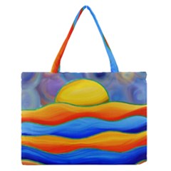 Paint Painting Landscape Scene Zipper Medium Tote Bag by Pakrebo