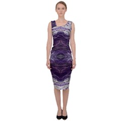 Pattern Abstract Horizontal Sleeveless Pencil Dress