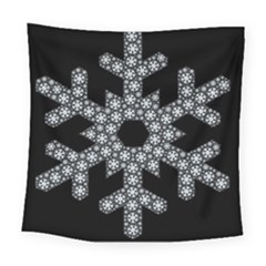 Snowflake Abstract Pattern Shape Square Tapestry (large)