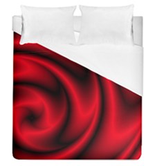 Background Red Color Swirl Duvet Cover (queen Size) by Pakrebo