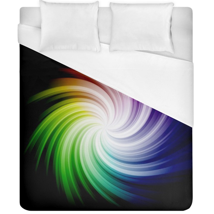 Rainbow Swirl Twirl Duvet Cover (California King Size)