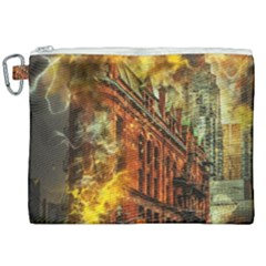 Flat Iron Building Architecture Canvas Cosmetic Bag (xxl) by Pakrebo