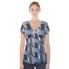 Pattern Texture Form Background Short Sleeve Front Detail Top by Pakrebo