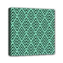 Chevron Pattern Black Mint Green Mini Canvas 6  x 6  (Stretched) View1