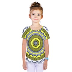 Mandala Pattern Round Ethnic Kids  One Piece Tee