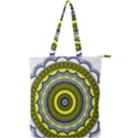 Mandala Pattern Round Ethnic Double Zip Up Tote Bag View1