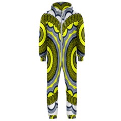 Mandala Pattern Round Ethnic Hooded Jumpsuit (men)  by Pakrebo