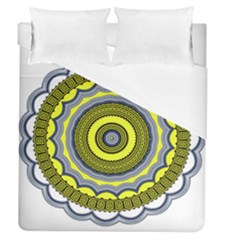 Mandala Pattern Round Ethnic Duvet Cover (queen Size) by Pakrebo