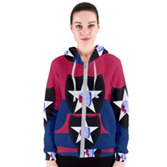 Flag Of United States Army 2nd Infantry Division Women s Zipper Hoodie