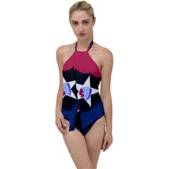 Flag Of United States Army 2nd Infantry Division Go With The Flow One Piece Swimsuit by abbeyz71