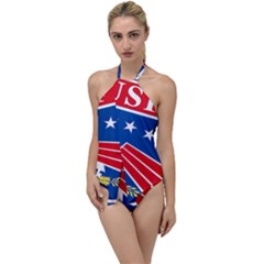 Logo Of United States Forces Korea Go With The Flow One Piece Swimsuit by abbeyz71