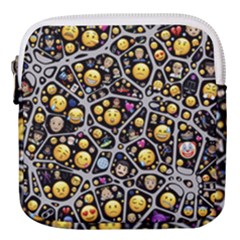 Mental Emojis Emoticons Icons Mini Square Pouch by Pakrebo