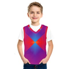 Geometric Blue Violet Red Gradient Kids  Sportswear by Alisyart
