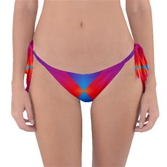 Geometric Blue Violet Red Gradient Reversible Bikini Bottom