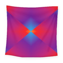 Geometric Blue Violet Red Gradient Square Tapestry (large)