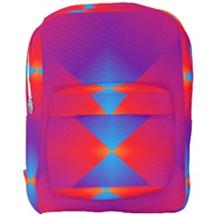 Geometric Blue Violet Red Gradient Full Print Backpack