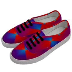 Geometric Blue Violet Red Gradient Men s Classic Low Top Sneakers
