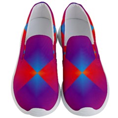 Geometric Blue Violet Red Gradient Men s Lightweight Slip Ons by Alisyart