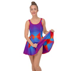 Geometric Blue Violet Red Gradient Inside Out Casual Dress