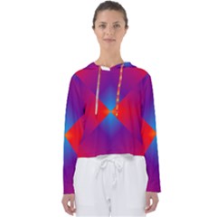 Geometric Blue Violet Red Gradient Women s Slouchy Sweat by Alisyart