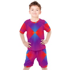 Geometric Blue Violet Red Gradient Kid s Set by Alisyart