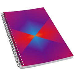 Geometric Blue Violet Red Gradient 5 5  X 8 5  Notebook by Alisyart