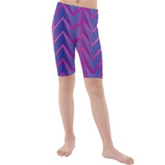 Geometric Background Abstract Kids  Mid Length Swim Shorts